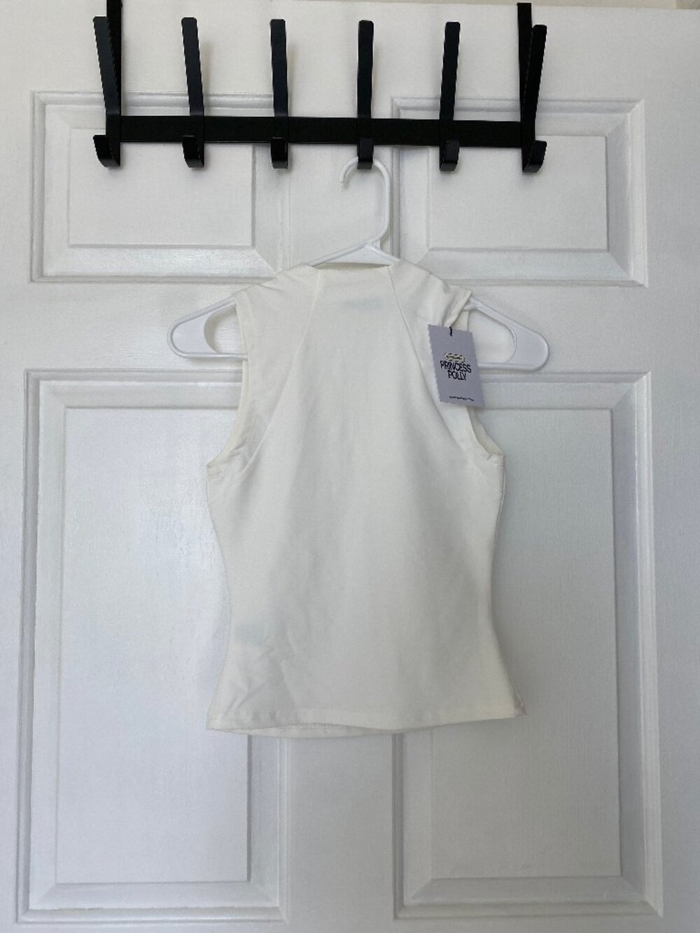 Princess Polly Healing Energy Funnel Neck Top White